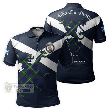 Bannerman Tartan Lion Rampant Polo Shirt Proudly Display Your Heritage with Alba Gu Brath and Clan Name