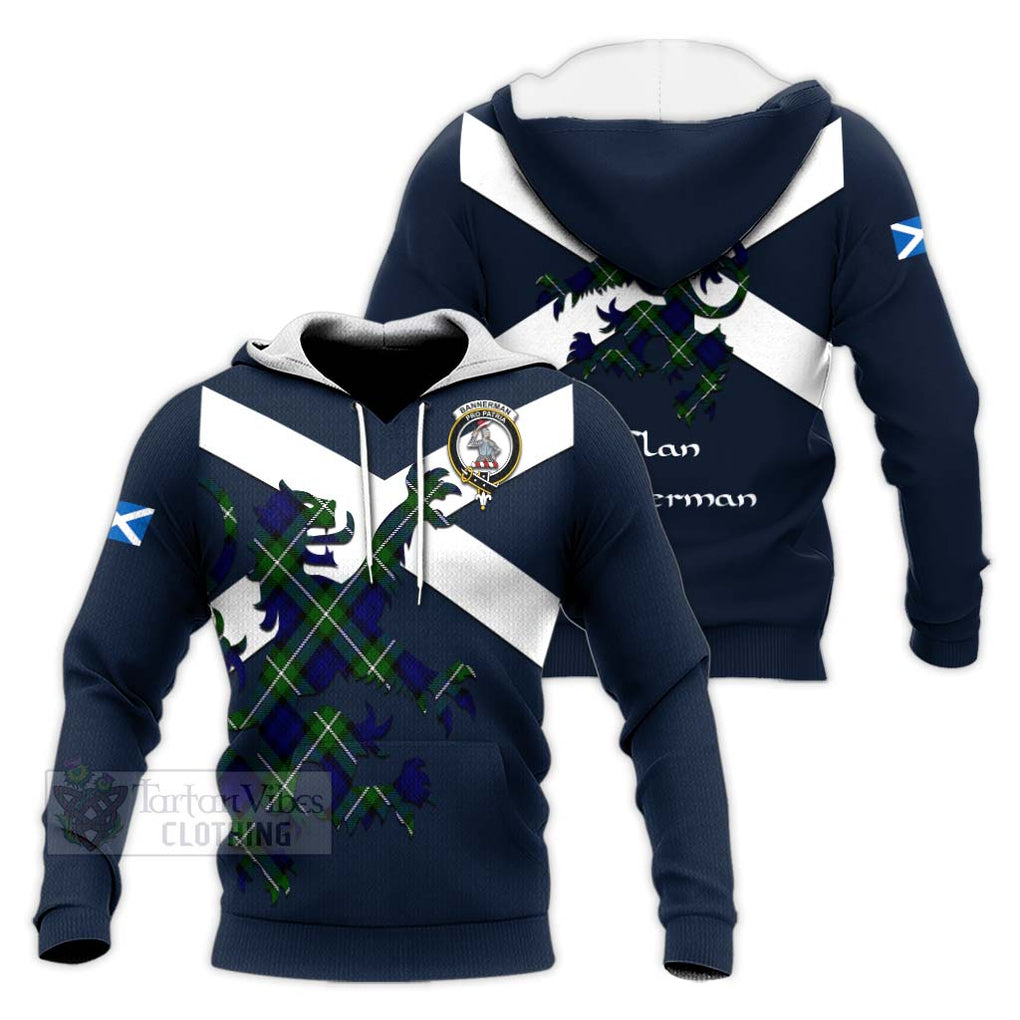 Tartan Vibes Clothing Bannerman Tartan Lion Rampant Knitted Hoodie – Proudly Display Your Heritage with Alba Gu Brath and Clan Name