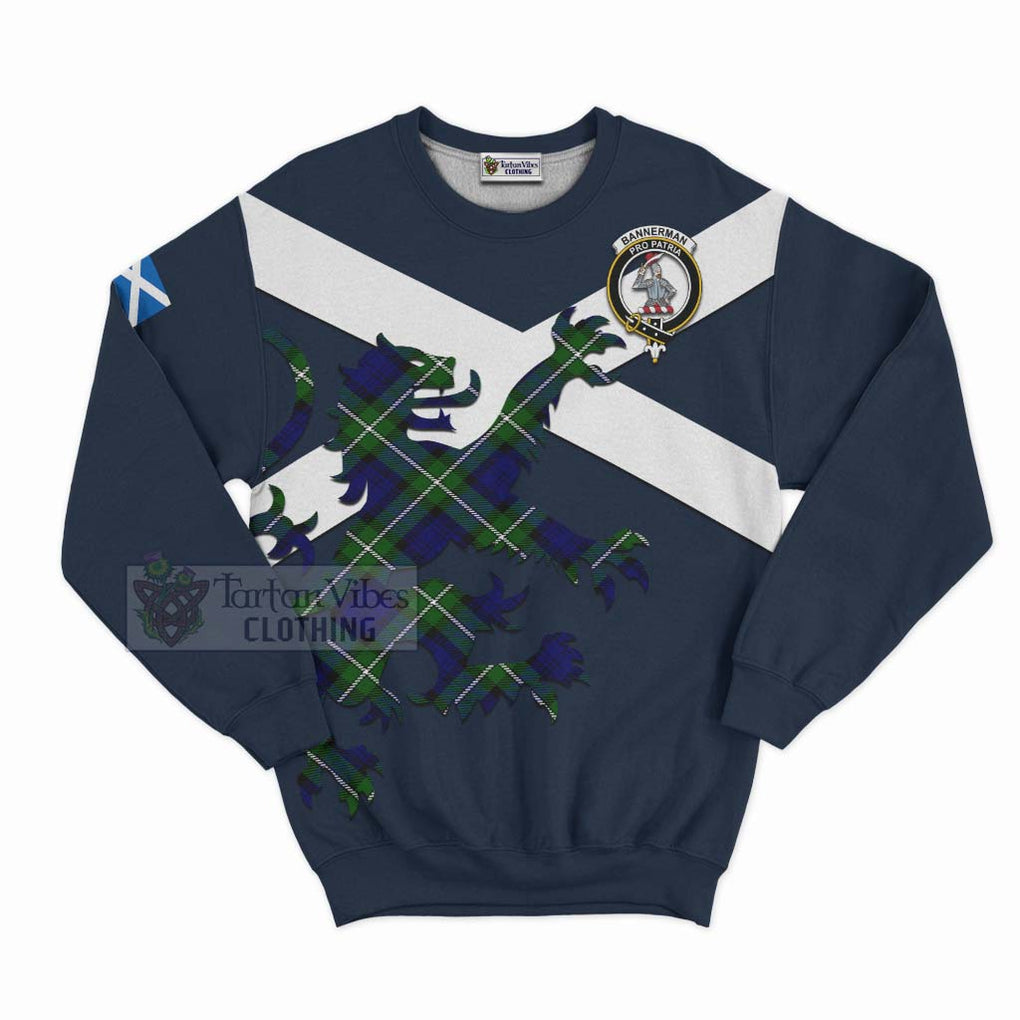 Tartan Vibes Clothing Bannerman Tartan Lion Rampant Sweatshirt – Proudly Display Your Heritage with Alba Gu Brath and Clan Name