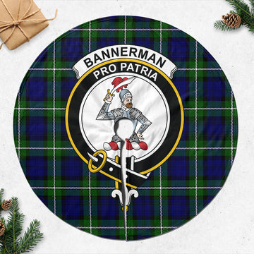 Bannerman Tartan Christmas Tree Skirt with Family Crest