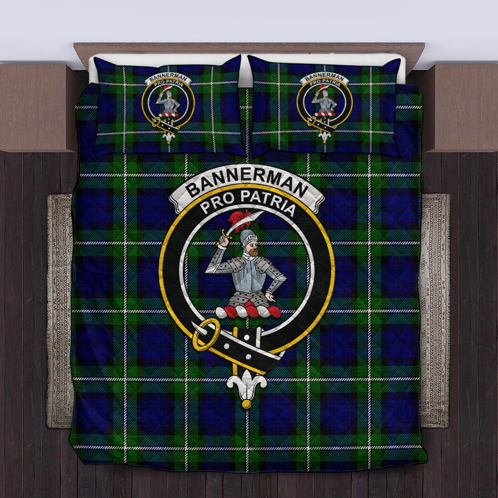 Bannerman Tartan Quilt Bed Set with Family Crest Twin - Tartan Vibes Clothing