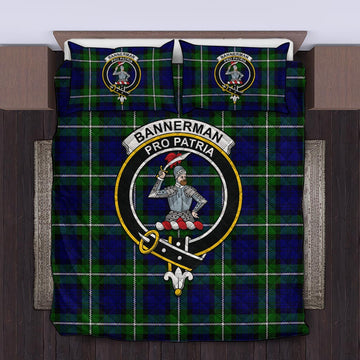 Bannerman Tartan Quilt Bed Set with Family Crest