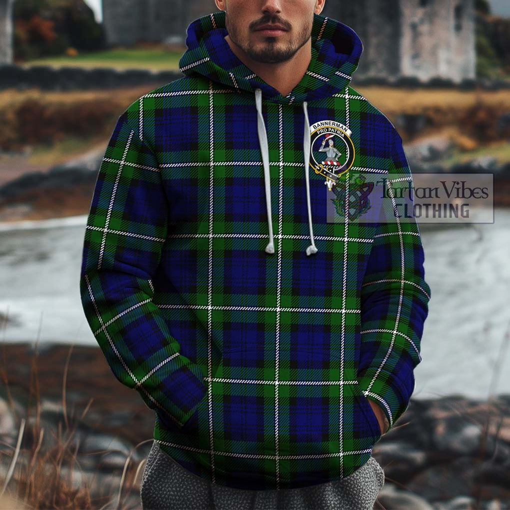 Bannerman Tartan Cotton Hoodie with Family Crest Pullover Hoodie XS - Tartan Vibes Clothing