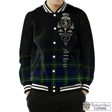 Bannerman Tartan Baseball Jacket Featuring Alba Gu Brath Family Crest Celtic Inspired