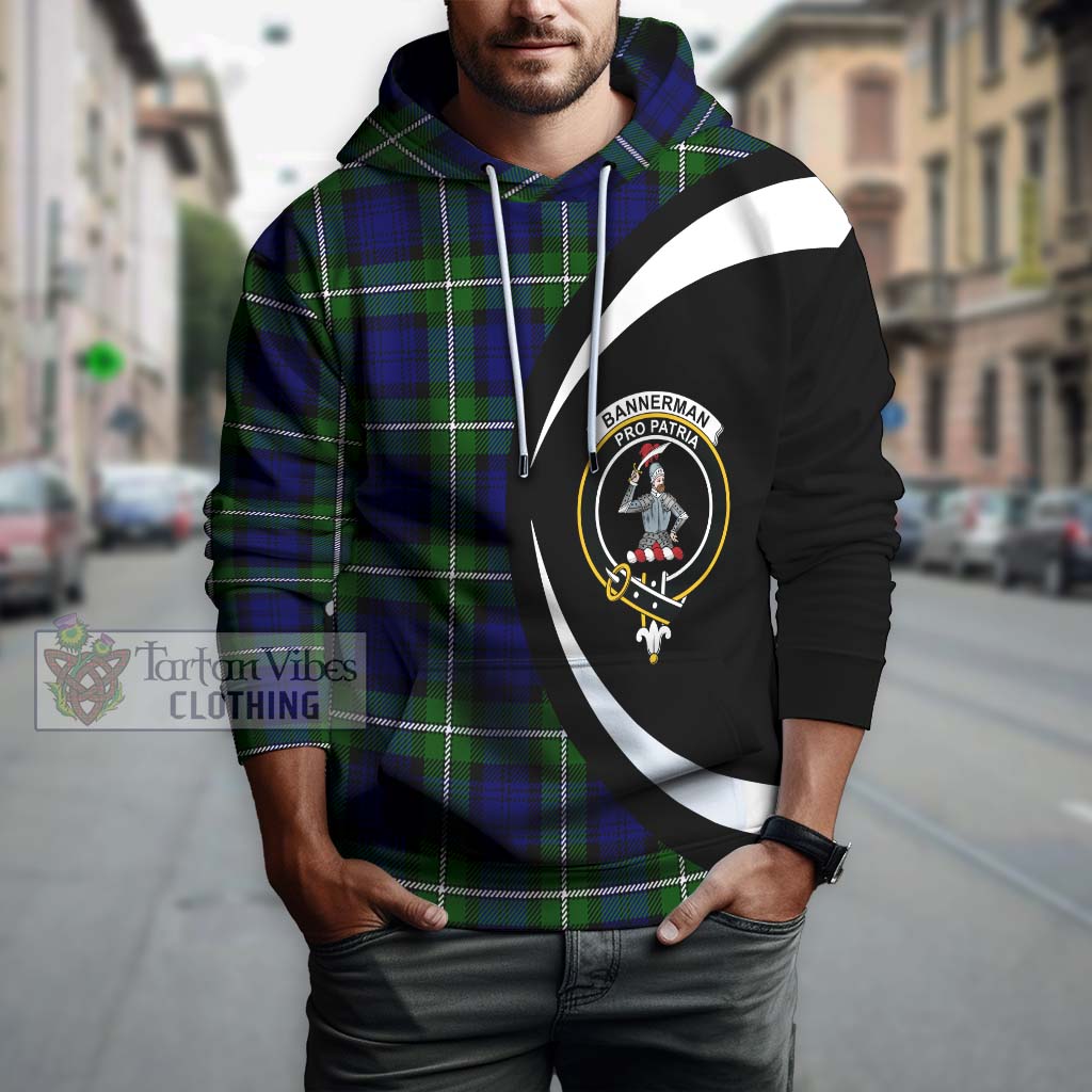 Tartan Vibes Clothing Bannerman Tartan Hoodie with Family Crest Circle Style