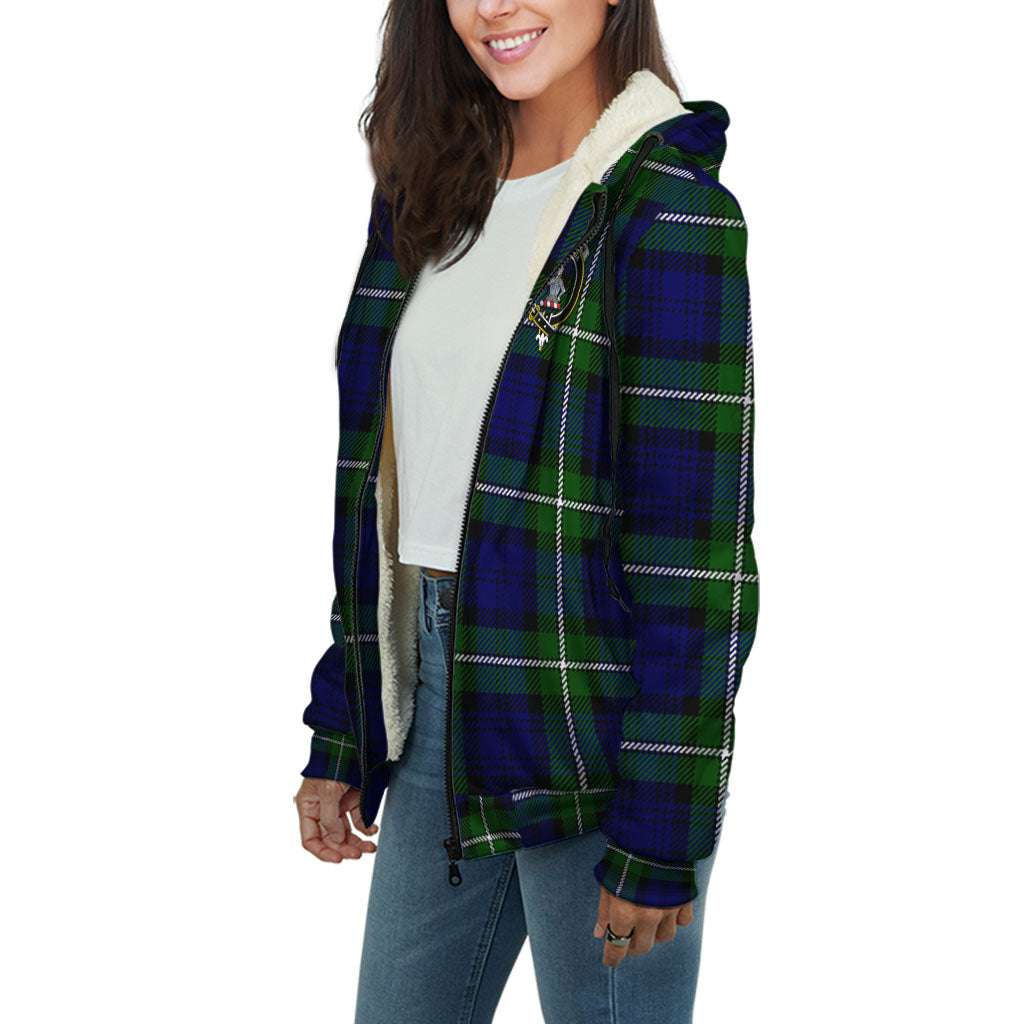 Bannerman Tartan Sherpa Hoodie with Family Crest Unisex - Tartanvibesclothing