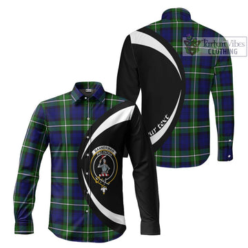 Bannerman Tartan Long Sleeve Button Up with Family Crest Circle Style