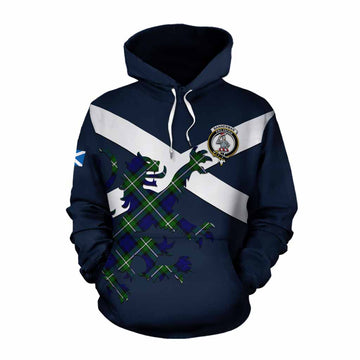 Bannerman Tartan Lion Rampant Cotton Hoodie Proudly Display Your Heritage with Alba Gu Brath and Clan Name