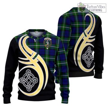 Bannerman Tartan Ugly Sweater with Family Crest and Celtic Symbol Style Unisex - Tartan Vibes Clothing