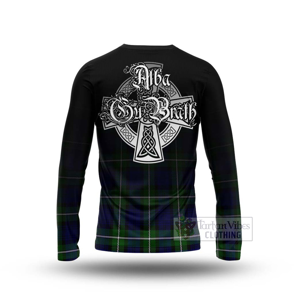 Tartan Vibes Clothing Bannerman Tartan Long Sleeve T-Shirt Featuring Alba Gu Brath Family Crest Celtic Inspired