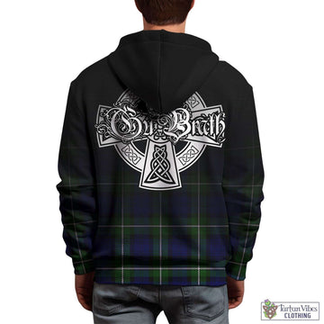 Bannerman Tartan Hoodie Featuring Alba Gu Brath Family Crest Celtic Inspired