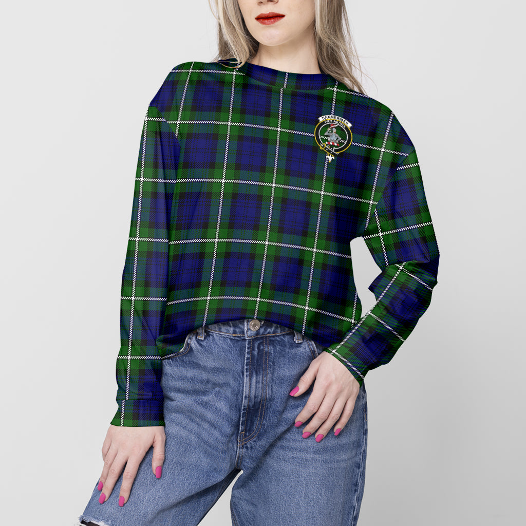 Bannerman Tartan Sweatshirt with Family Crest - Tartan Vibes Clothing