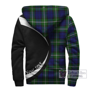 Bannerman Tartan Sherpa Hoodie with Family Crest Circle Style