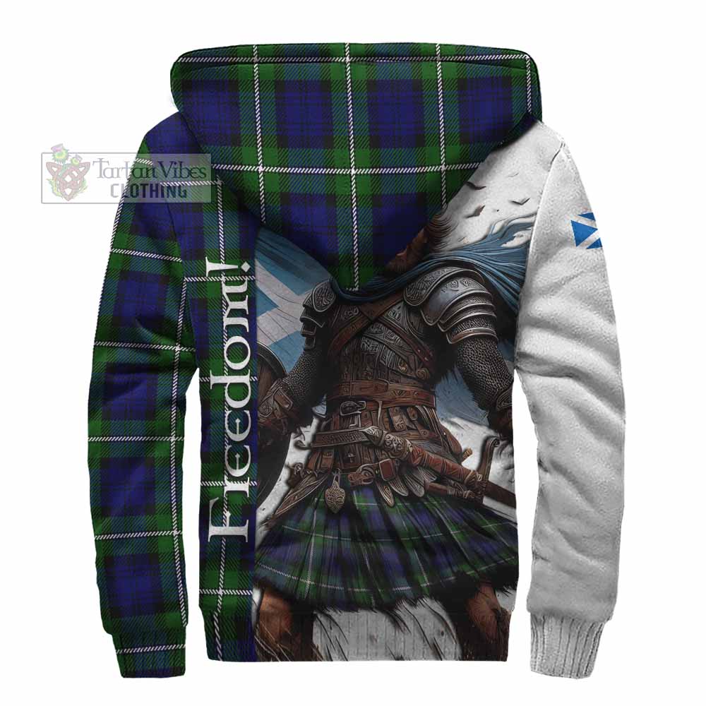 Tartan Vibes Clothing Bannerman Crest Tartan Sherpa Hoodie Inspired by the Freedom of Scottish Warrior