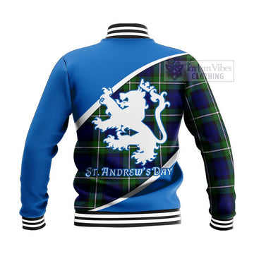 Bannerman Family Crest Tartan Baseball Jacket Celebrate Saint Andrew's Day in Style