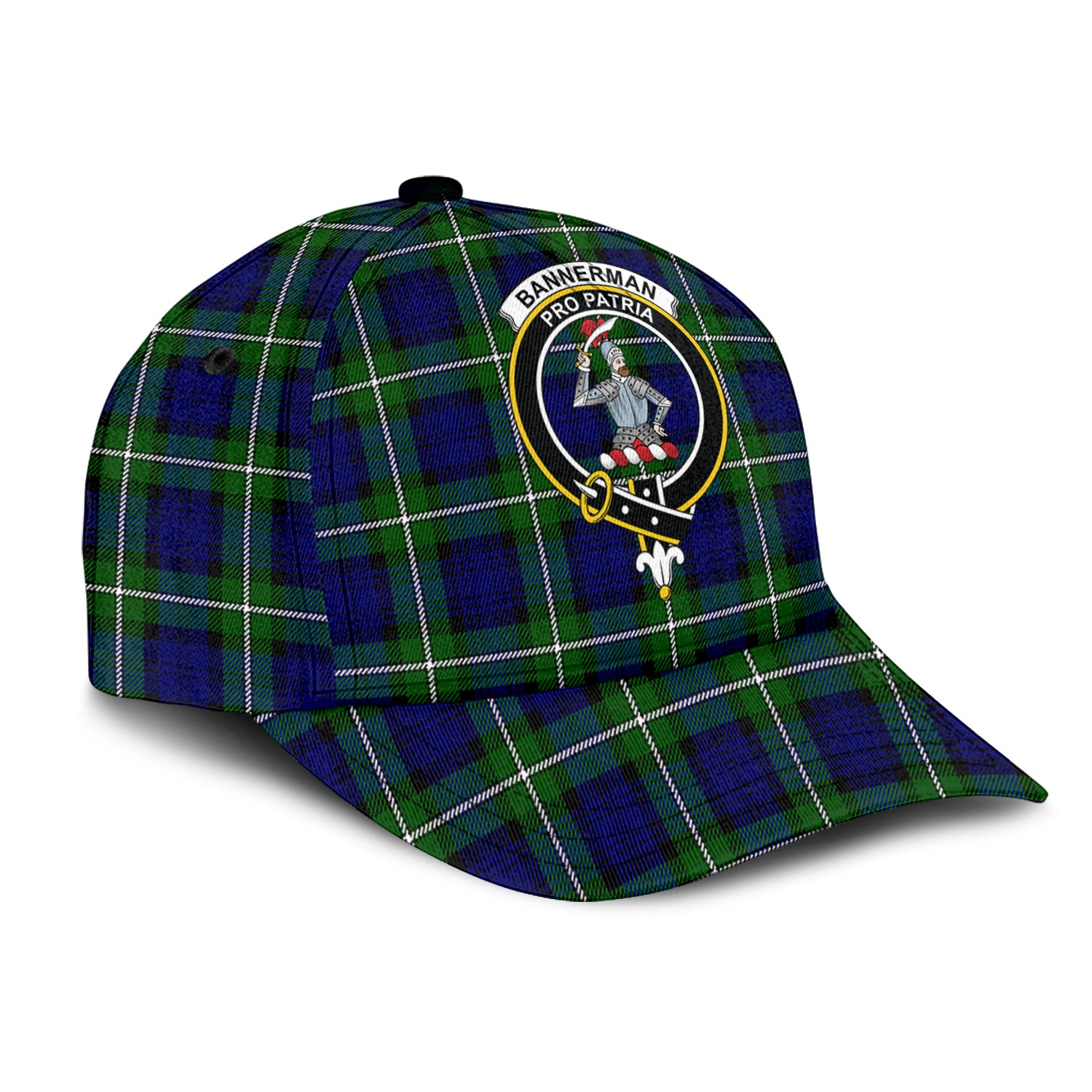 Bannerman Tartan Classic Cap with Family Crest - Tartan Vibes Clothing