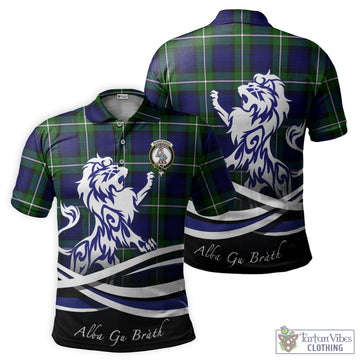 Bannerman Tartan Polo Shirt with Alba Gu Brath Regal Lion Emblem