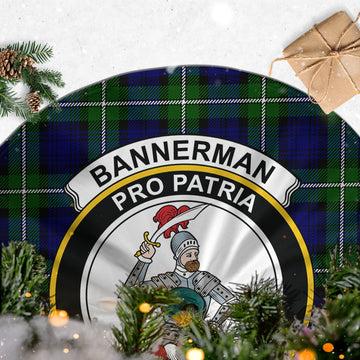 Bannerman Tartan Christmas Tree Skirt with Family Crest