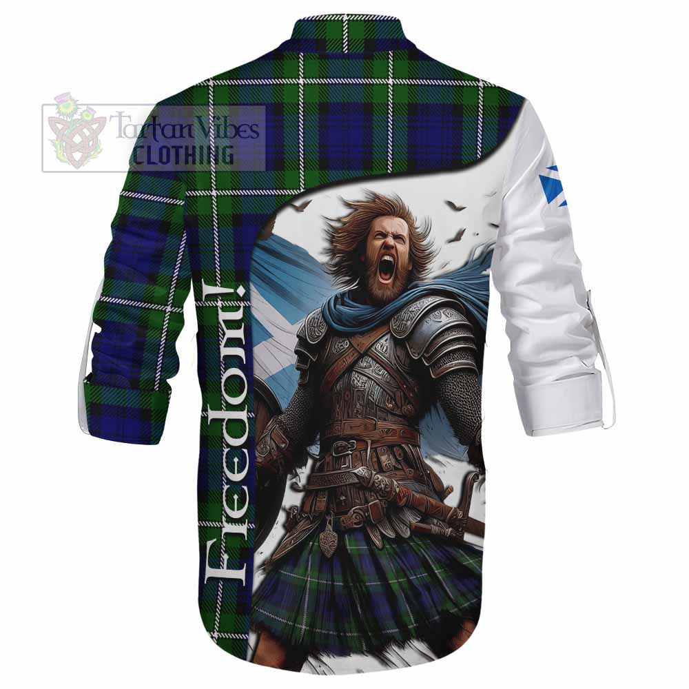 Tartan Vibes Clothing Bannerman Crest Tartan Ghillie Kilt Shirt Inspired by the Freedom of Scottish Warrior