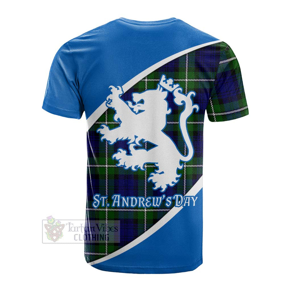 Tartan Vibes Clothing Bannerman Family Crest Tartan Cotton T-shirt Celebrate Saint Andrew's Day in Style