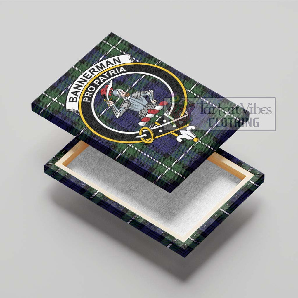 Bannerman Tartan Canvas Print Wall Art with Family Crest - Tartan Vibes Clothing