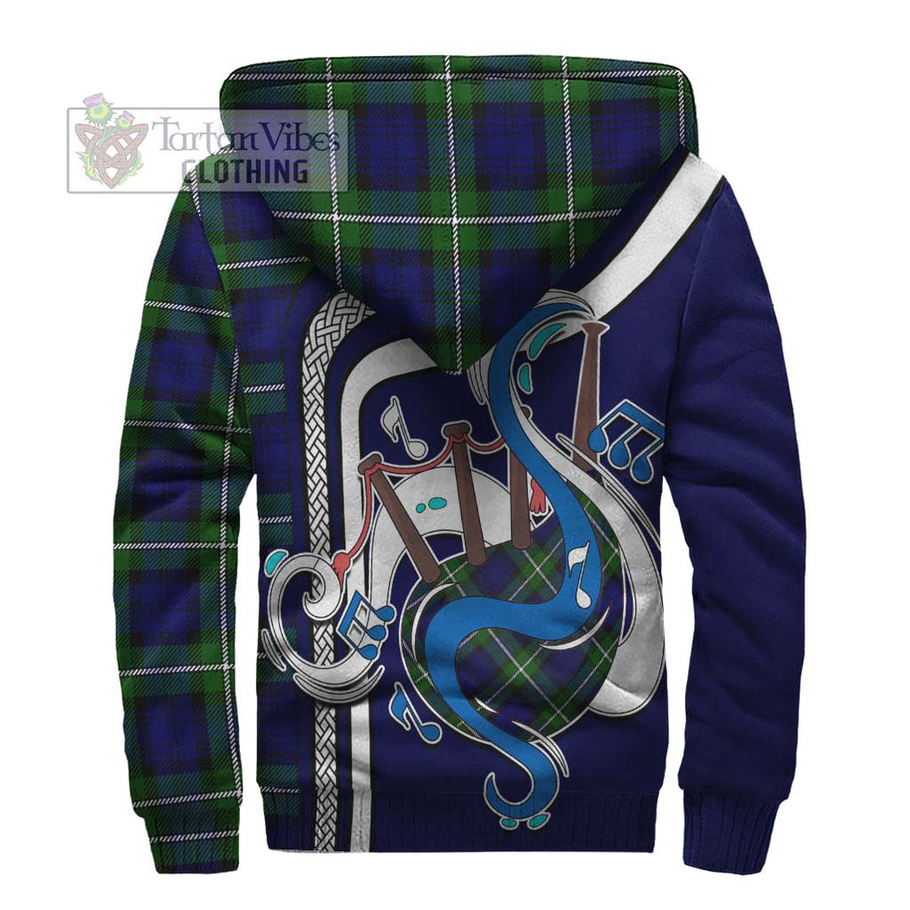 Bannerman Tartan Sherpa Hoodie with Epic Bagpipe Style - Tartanvibesclothing Shop