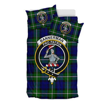 Bannerman Tartan Bedding Set with Family Crest