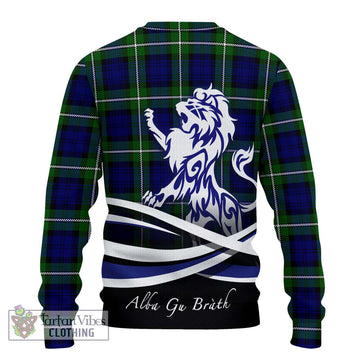 Bannerman Tartan Ugly Sweater with Alba Gu Brath Regal Lion Emblem - Tartan Vibes Clothing