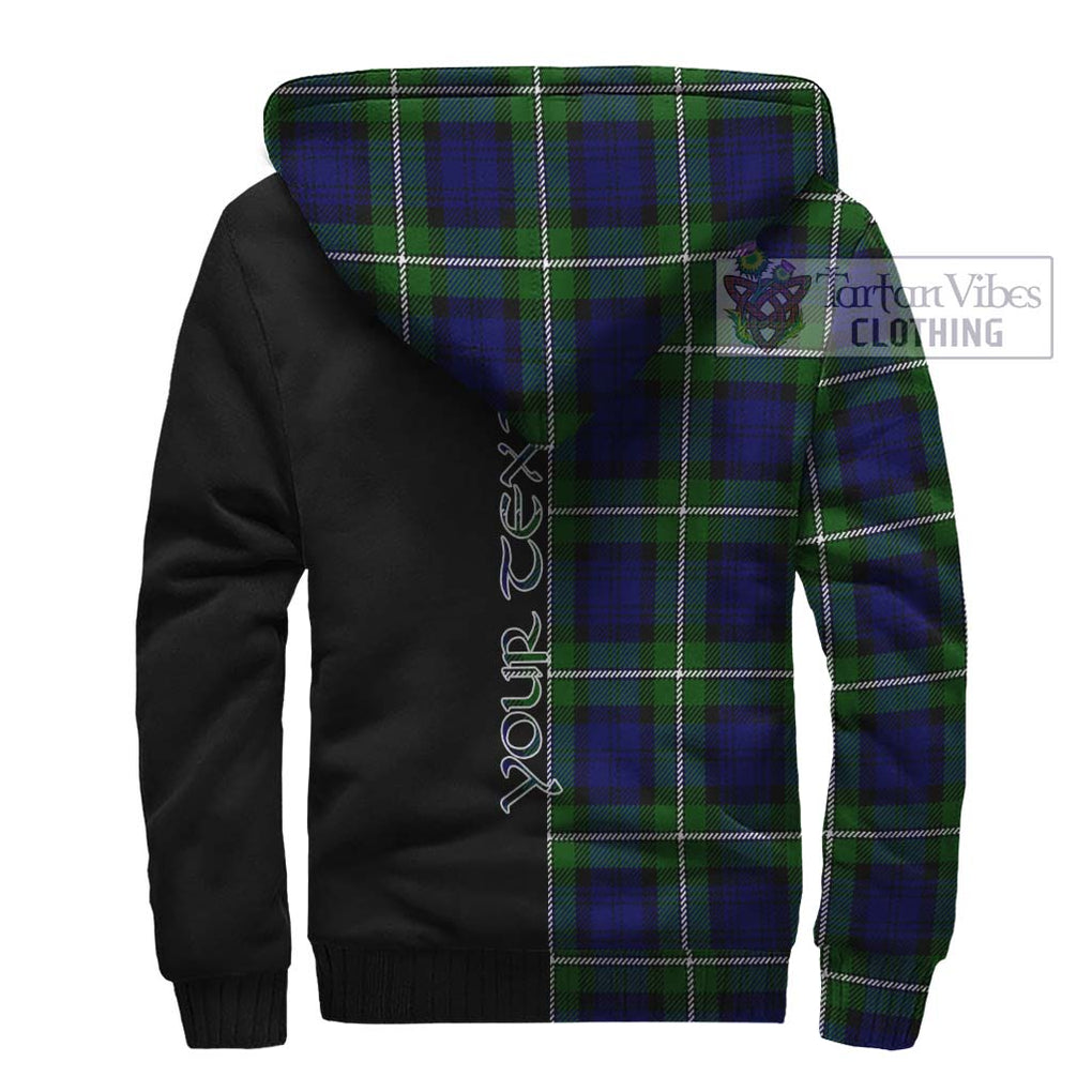 Bannerman Tartan Sherpa Hoodie with Family Crest and Half Of Me Style - Tartanvibesclothing Shop