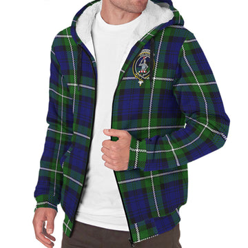 Bannerman Tartan Sherpa Hoodie with Family Crest