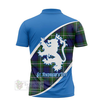 Bannerman Family Crest Tartan Zipper Polo Shirt Celebrate Saint Andrew's Day in Style