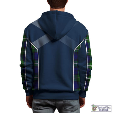 Bannerman Tartan Hoodie with Family Crest and Scottish Thistle Vibes Sport Style