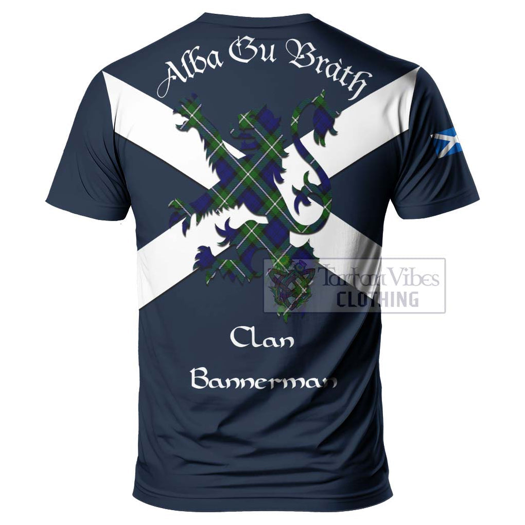 Tartan Vibes Clothing Bannerman Tartan Lion Rampant T-Shirt – Proudly Display Your Heritage with Alba Gu Brath and Clan Name