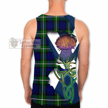 Bannerman Tartan Family Crest Men's Tank Top Scottish Thistle Celtic Inspired - Tartan Vibes Clothing
