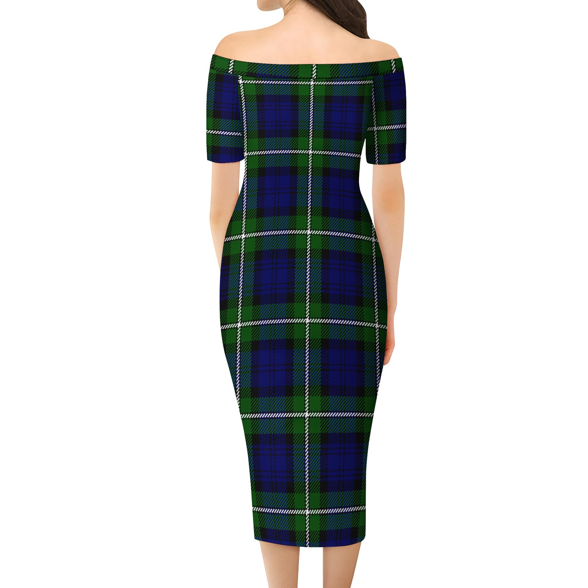 Bannerman Tartan Off Shoulder Lady Dress - Tartanvibesclothing