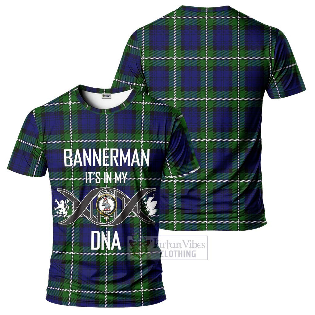 Bannerman Tartan T-Shirt with Family Crest DNA In Me Style - Tartan Vibes Clothing