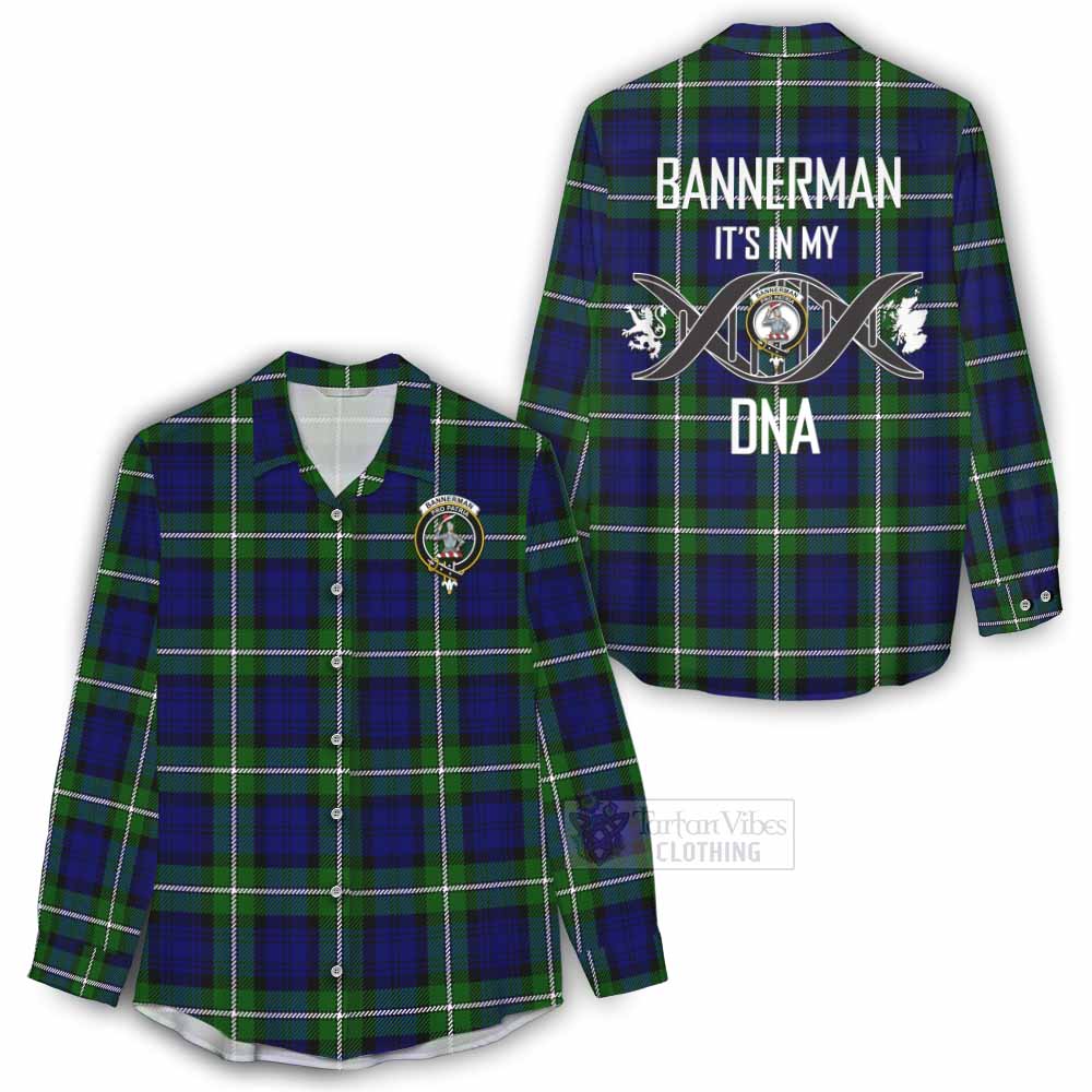 Tartan Vibes Clothing Bannerman Tartan Women's Casual Shirt with Family Crest DNA In Me Style