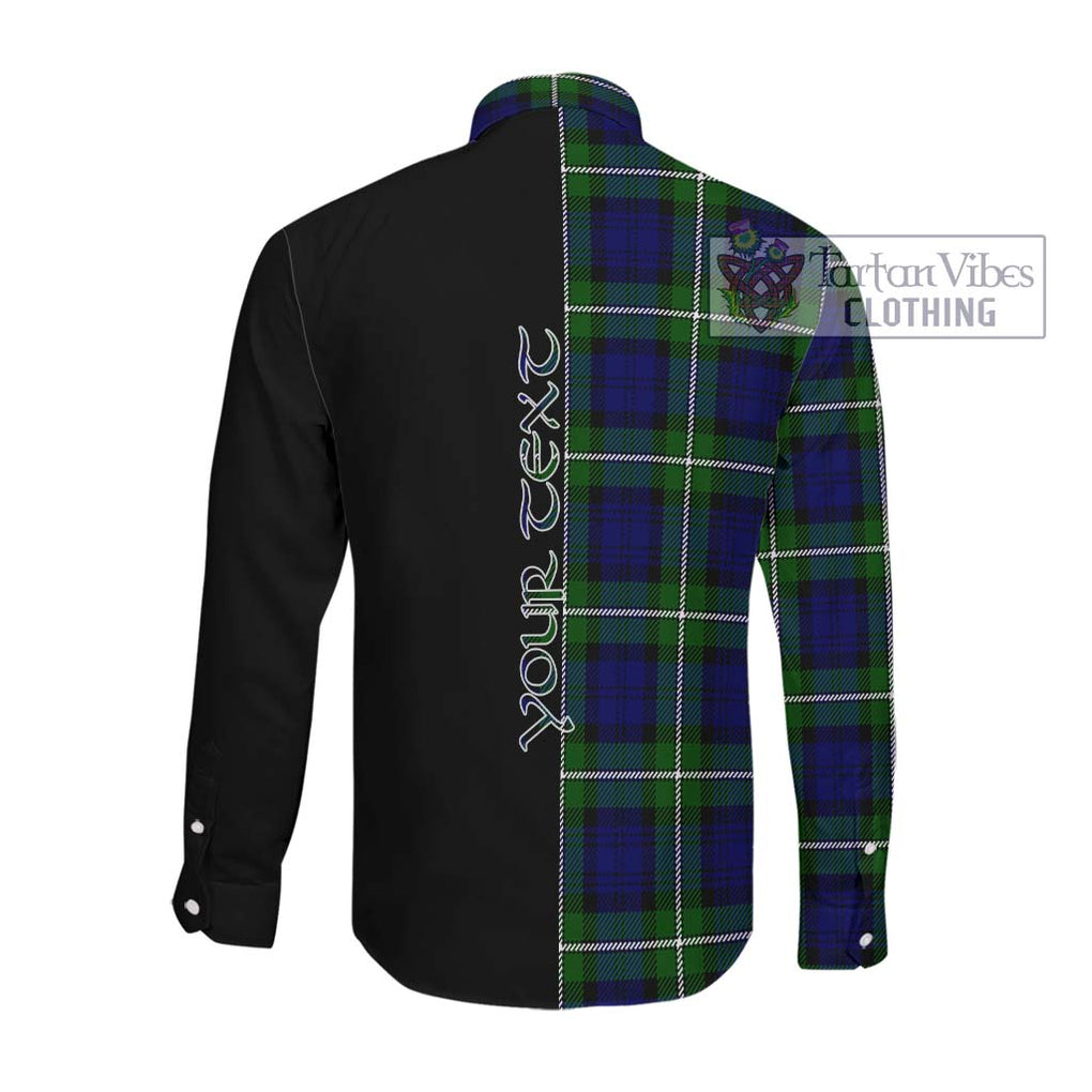 Bannerman Tartan Long Sleeve Button Shirt with Family Crest and Half Of Me Style Men's Shirt - Tartanvibesclothing Shop