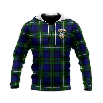 Bannerman Tartan Knitted Hoodie with Family Crest