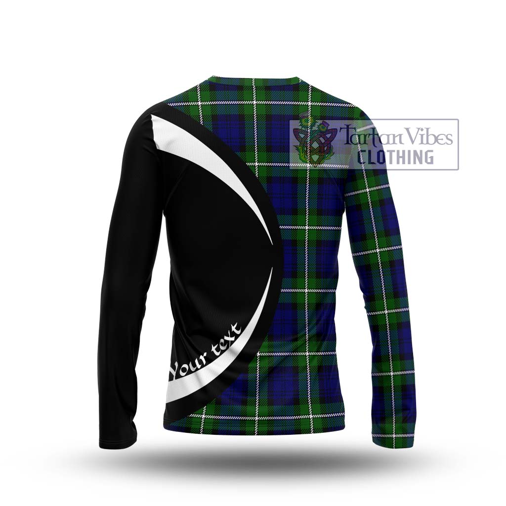 Bannerman Tartan Long Sleeve T-Shirt with Family Crest Circle Style - Tartan Vibes Clothing