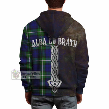 Bannerman Tartan Family Crest Hoodie Alba Gu Brath Be Brave Lion Ancient Style - Tartan Vibes Clothing