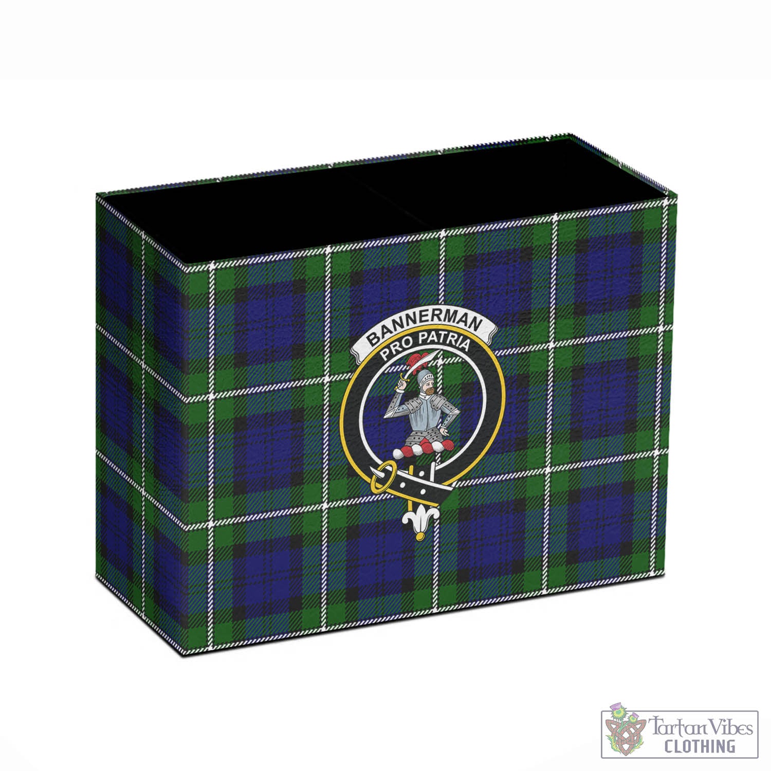 Tartan Vibes Clothing Bannerman Tartan Pen Holder with Family Crest