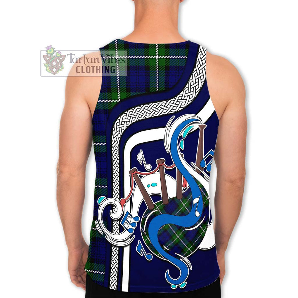 Bannerman Tartan Men's Tank Top with Epic Bagpipe Style - Tartanvibesclothing Shop