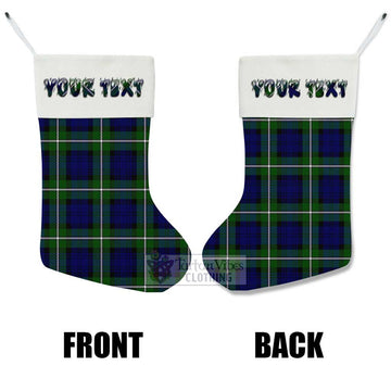 Bannerman Tartan Christmas Stocking with Personalized Text