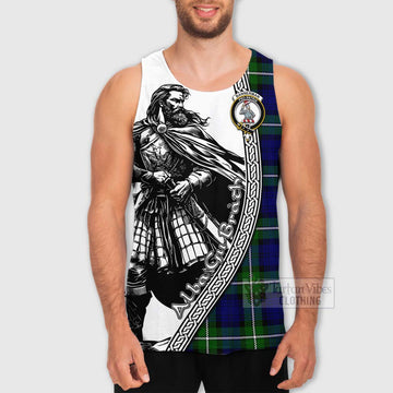 Bannerman Tartan Clan Crest Men's Tank Top with Highlander Warrior Celtic Style