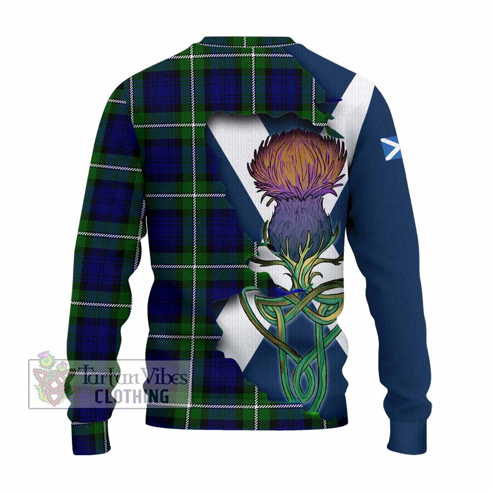 Bannerman Tartan Family Crest Knitted Sweater Scottish Thistle Celtic Inspired - Tartan Vibes Clothing