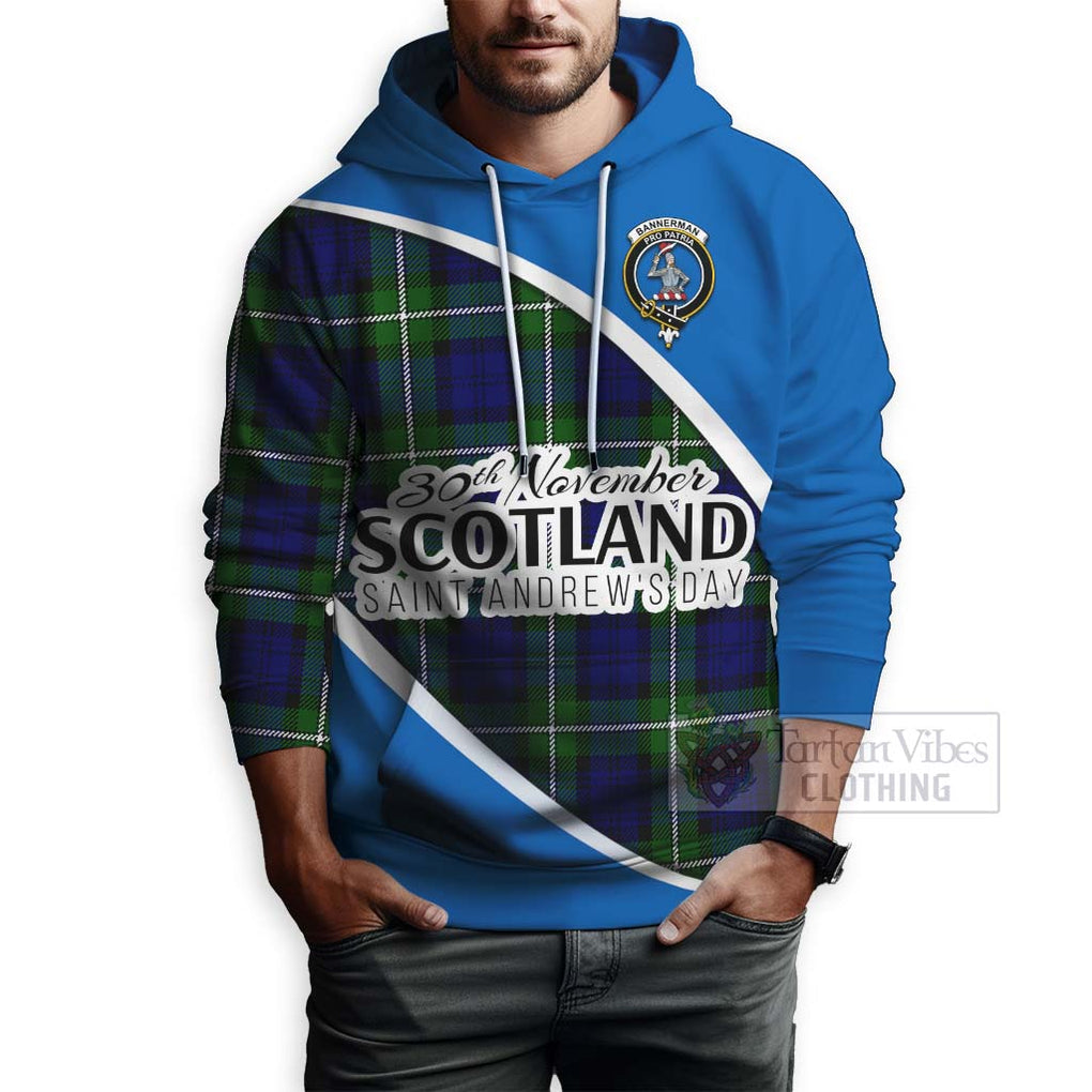 Tartan Vibes Clothing Bannerman Family Crest Tartan Hoodie Celebrate Saint Andrew's Day in Style