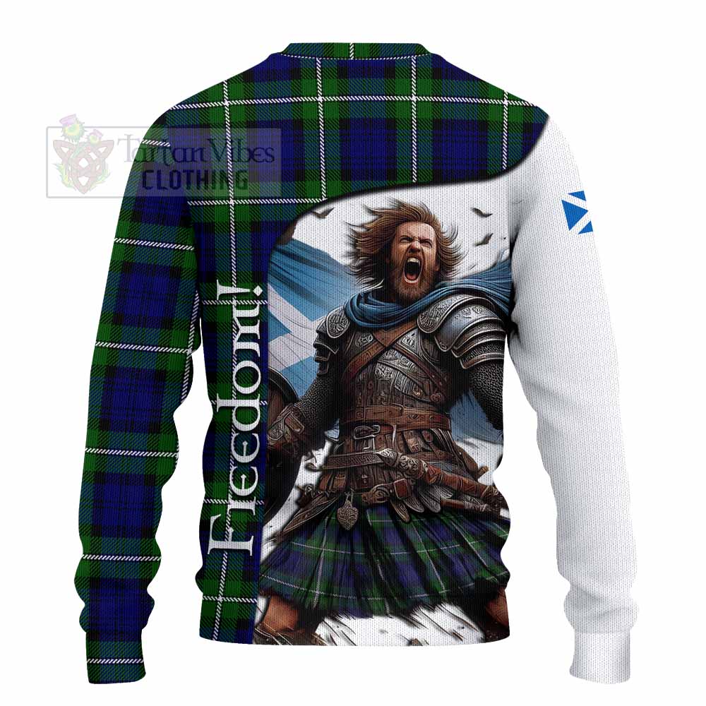 Tartan Vibes Clothing Bannerman Crest Tartan Knitted Sweater Inspired by the Freedom of Scottish Warrior