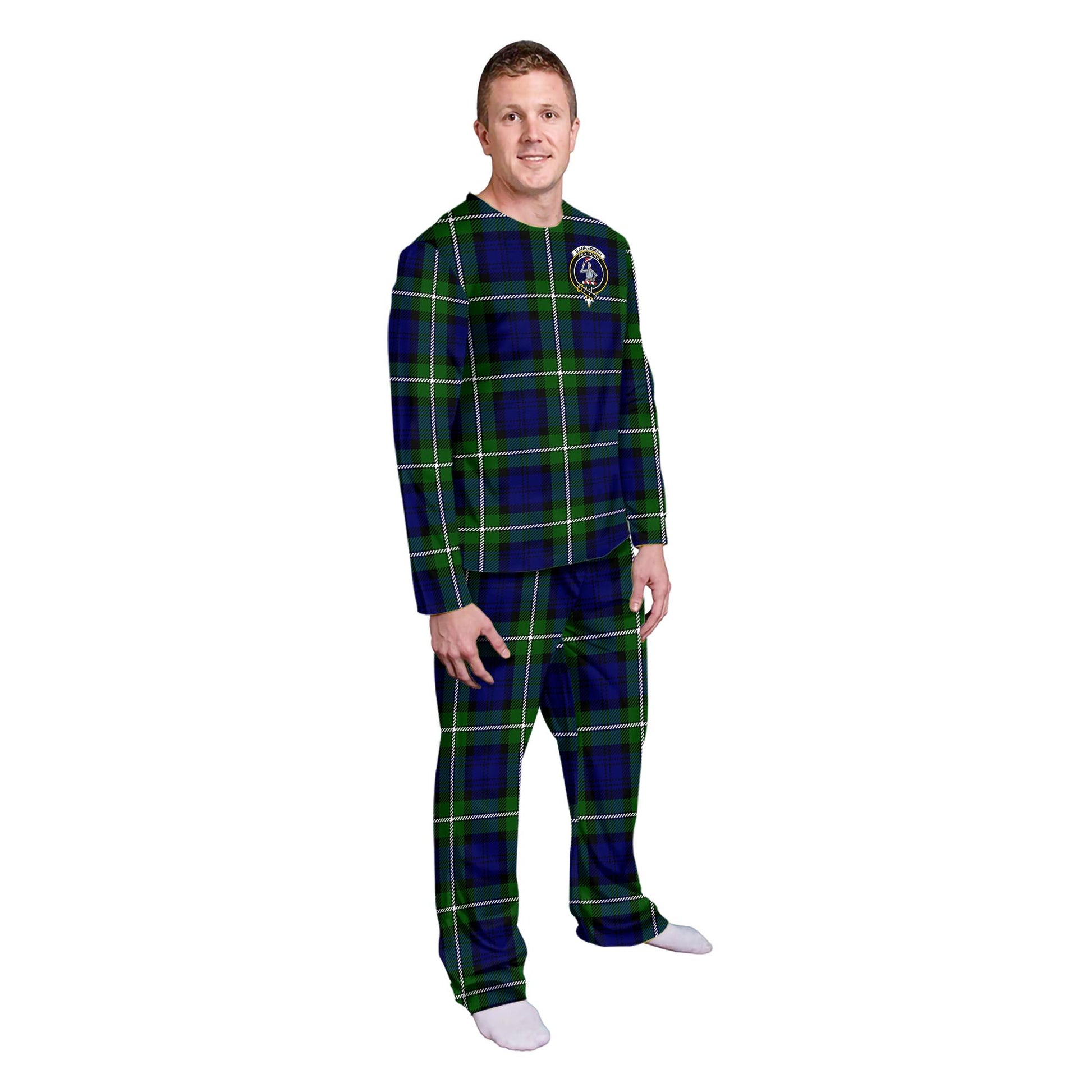 Bannerman Tartan Pajamas Family Set with Family Crest - Tartan Vibes Clothing