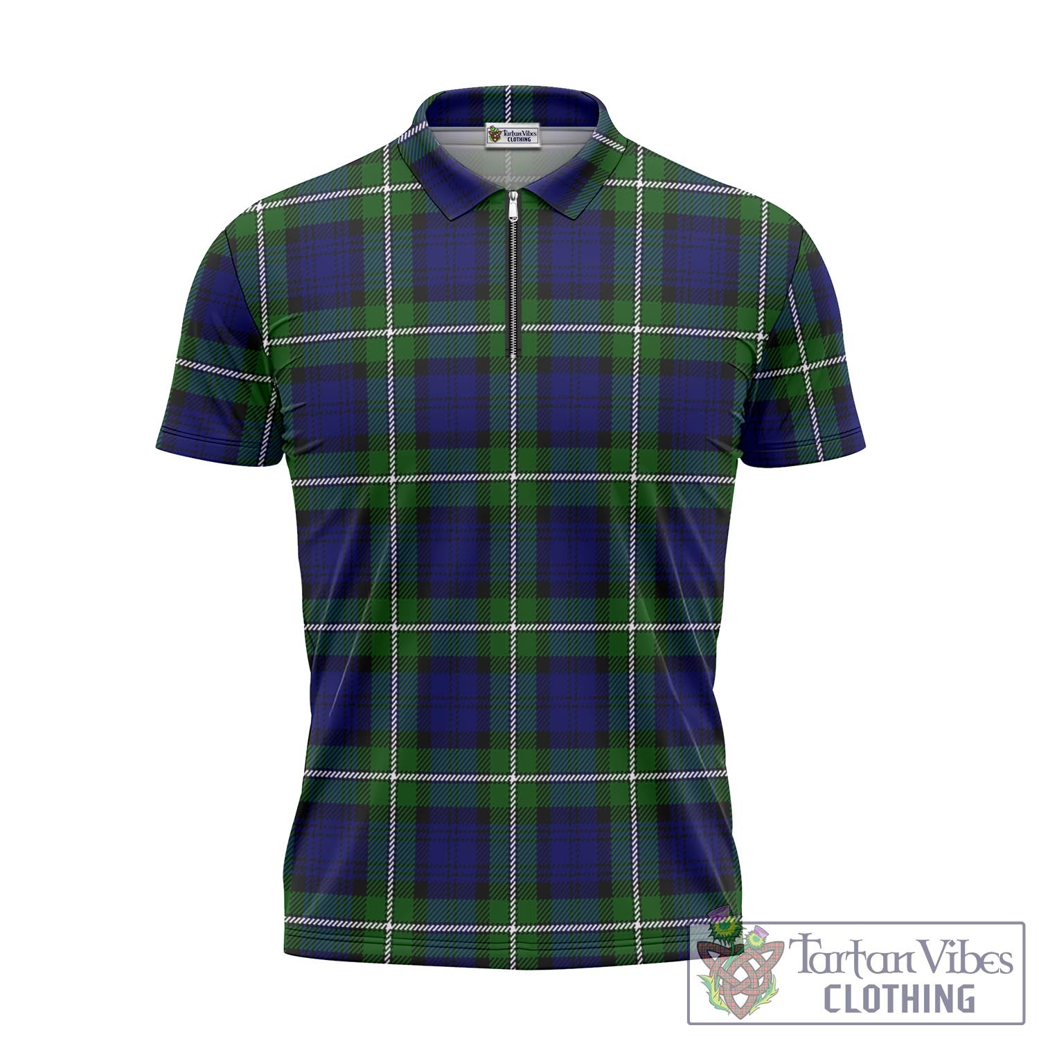 Tartan Vibes Clothing Bannerman Tartan Zipper Polo Shirt